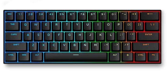 MCHOSE Ace60 Pro 60% Hall Effect Uranus Magnetische Schakelaar 8K Hz RGB Hotswap Zwart Mechanisch Gaming Toetsenbord (MC-Ace60-6)