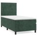 vidaXL Boxspringbed met matras, fluweel, donkergroen, 120x190 cm