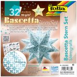 Folia Bascetta-ster vouwbladen, 200 x 200 mm, wit/koper, 90 g/m2, 32 vel