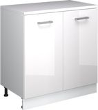 Vicco Uitbreidingskast Rion, Wit Hoogglans/Wit, 80 x 46 cm
