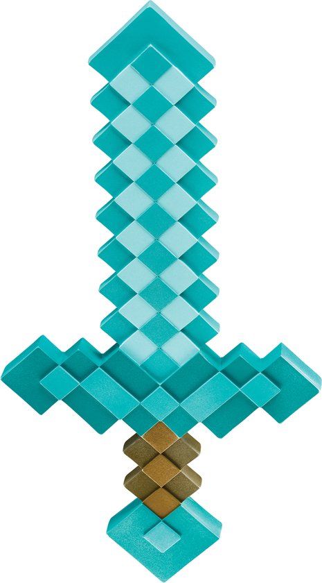 Disguise Minecraft Zwaard Turquoise Plastic Jongens