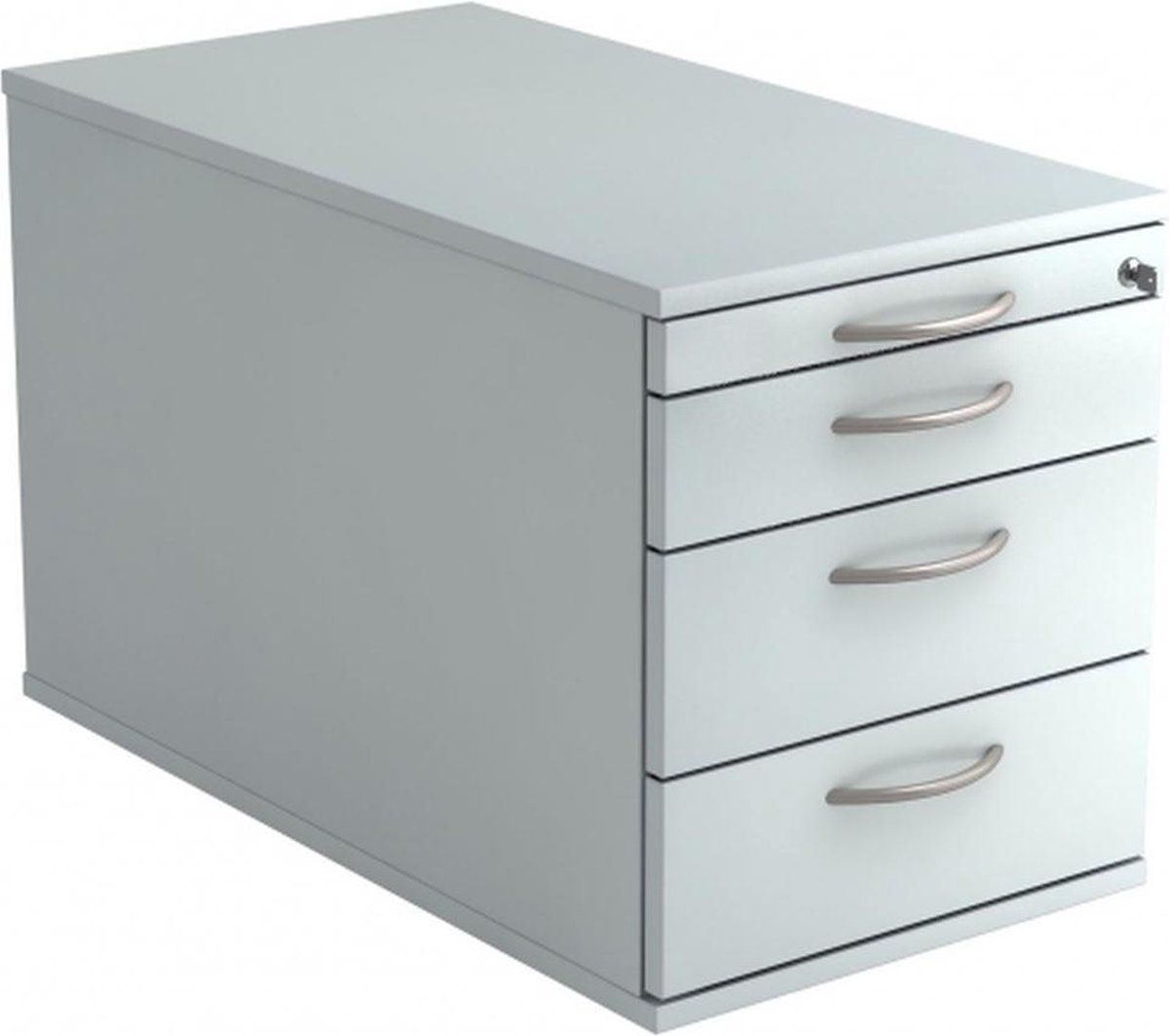 hjh OFFICE PRO Ladeblok - 3 Lades - Verrijdbaar - Grijs - 42,8 x 80 x 51,2 cm - Signa Tc30 BM