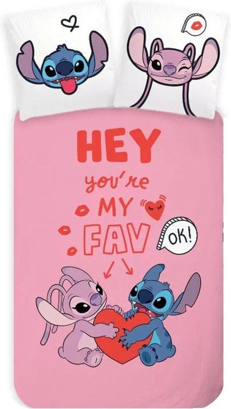 4KidsOnly Lilo and Stitch Peuterdekbedovertrek My Favourite - 100 x 135 cm - Katoen