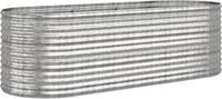 vidaXL Plantenbak 224x80x68 cm gegalvaniseerd staal zilverkleurig