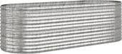 vidaXL Plantenbak 224x80x68 cm gegalvaniseerd staal zilverkleurig