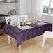 Bonamaison Tafelkleed, Anti-Mold, Sneldrogend, Waterdicht, 100% Polyester Tafellaken, Paars, zwart, 140 x 160 Cm