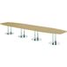 Hammerbacher table de réunion ton avec pied colonne - 520x130 cm