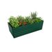 Relaxdays hoogbed van verzinkt metaal met bloemen, planten en groenten, 60x200x100 cm, rechthoekig, groen