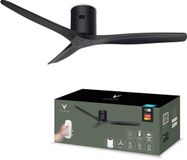 Varin® Ventilateur de plafond intelligent - Noir - Tuya Wifi - Longues pales - Ø 132cm - 6 vitesses - Super silencieux 20dB - Avec télécommande et application gratuite