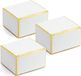 PartyDeco cadeaudoosje - Bruiloft bedankje - 20x - wit/goud - papier - 6 x 4 cm