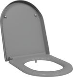 vidaXL Toiletbril Grijs 49 x 36 x 4 cm Duroplast