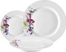 Markenlos Bol 18-delige tafelset - 6 personen - servies set - bordenset - porselein - bloemenpatroon - modern - wit bordenset 6 person