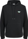 JACK & JONES JJSEATTLE SWEAT HOOD Homme Pull Noir Coton/Polyester M