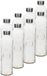 5Five Waterfles - 8 stuks - 1 liter - Gehard ribbel glas