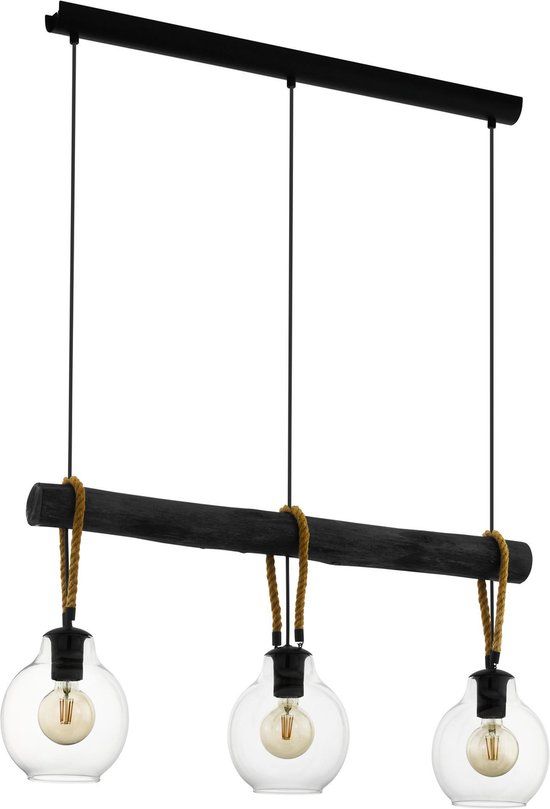 EGLO Roding Hanglamp - Zwart - E27 - 110cm