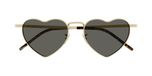 Saint Laurent SL 301 Loulou Lunettes de soleil unisexe doré géométrique gris 52mm