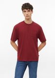 s.Oliver T-shirt Bordeaux Coton XL Col rond Manches courtes Coupe ajustée Uni Homme