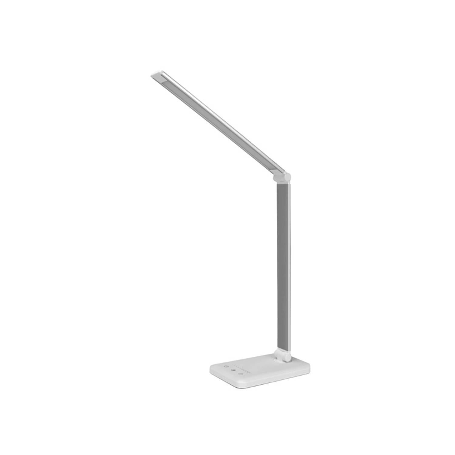 Fedec Bureaulamp LED Dimbaar - Wit - Modern - Verstelbare Verlichtingsmodi 2000K - 6500K (Perfect Werk/Daglicht)