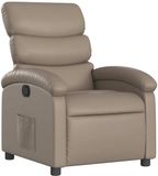 vidaXL Fauteuil verstelbaar kunstleer cappuccino