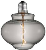 Lucande - E27 LED-lamp - Glas, metaal - E27 - rookgrijs