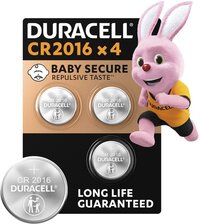 Duracell CR2016 Lithium Knoopcel Batterijen - 4 stuks