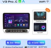 Junsun 10,1-inch Android 15 autoradio met Carplay, geschikt voor Fiat Ducato, Citroen Jumper en Peugeot Boxer (2007-2025), met GPS-navigatie, Wi-Fi, Bluetooth, DAB+, stuurwielbediening en USB-aansluiting (2+64GB)