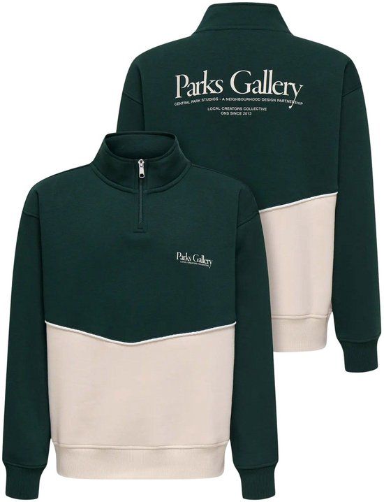 Only & Sons Ceres RLX Half-Zip Parks High Neck Sweater Junior - Maat 134/140