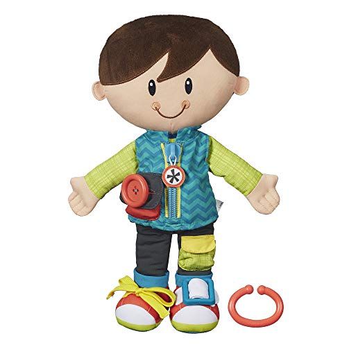 Playskool Playskool-aankleedpop jongen, activiteitenknuffel voor peuters vanaf 2 jaar