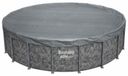 Bestway Poolabdeckung Ø5,49 m Rund Polyester Grau