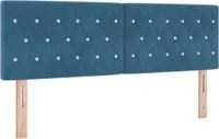 vidaXL Hoofdbord Donkerblauw Fluweel 144 cm