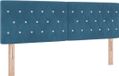 vidaXL Hoofdbord Donkerblauw Fluweel 144 cm