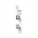 Baroni Home Hoekboekenkast voor aan de muur, ruimtebesparend rek met 5 planken, van kunststof, wit boekenkast, modern design, steekmontage, 20 x 20 x 126 cm, wit