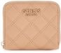 GUESS Giully II SLG Zip Around Wallet Beige Lichtbruin