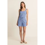 Expresso Expresso travelstof high waist regular fit casual short - lichtblauw
