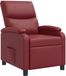 vidaXL Fauteuil inclinable Bordeaux Simili cuir