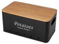 Ensemble de rangement de cuisine - 3 pièces, 1,7 litre - Acier au carbone et bambou - Noir