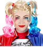 Widmann Cheerleader Pruik Roze Blauw