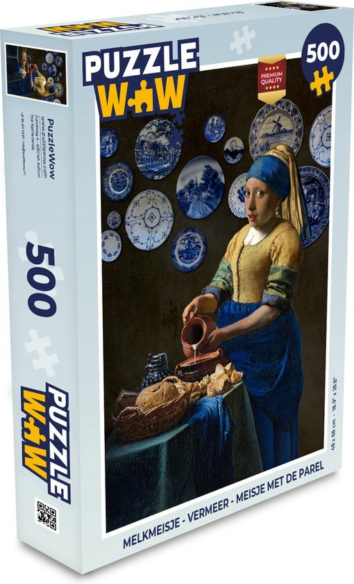 MuchoWow Puzzel Melkmeisje - Vermeer - Meisje met de Parel - Legpuzzel - Puzzel 500 stukjes