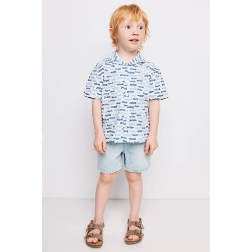 Mango Kids casual overhemd lichtblauw