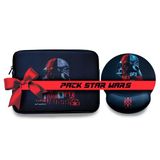 WONDEE Star Wars cadeauset, universele beschermhoes 27,9 cm (11 inch) tablet/iPad + ergonomische muismat van Darth Vader