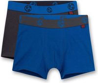 Sanetta Boxershorts Set van 2 Blauw/Grijs Kinderen 104