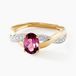 Candice Bague Or Jaune Rhodolite
