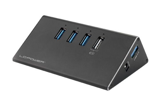 LC-Power LC-HUB-ALU-2B-4 - USB Hub - Zwart