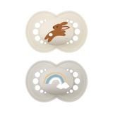 MAM Originele fopspeen in set van 2, Skinsoft silicone met fopspeenbox, 16+ maanden, neutraal