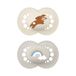MAM Originele fopspeen in set van 2, Skinsoft silicone met fopspeenbox, 16+ maanden, neutraal