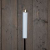 Anna's Collection Anna Collection solar kaars fakkel - wit - tuinsteker - H76 cm - 3D lont - tuinlamp