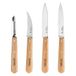 Opinel 001300 Estuche Esenciales Mango de Haya Barnizada Natural N° 112 patatero N°113 dentado N°114 cuchillo para verdura N°115 pelador, meerkleurig