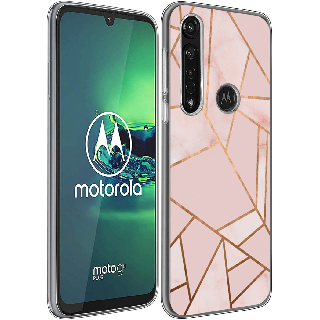 imoshion voor de Motorola Moto G8 Power hoesje - Grafisch Koper - Roze / Goud