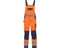 DASSY Hogezichtbaarheidsbretelbroek met kniezakken - Heren - Maat 54 - Fluo-oranje/Marineblauw