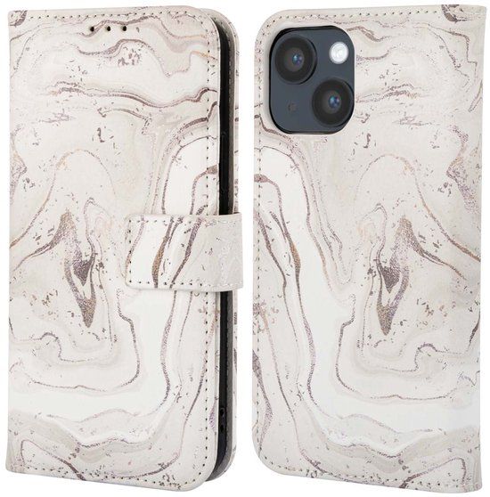 imoshion Design Bookcase voor de Apple iPhone 14 - Sandy Marble